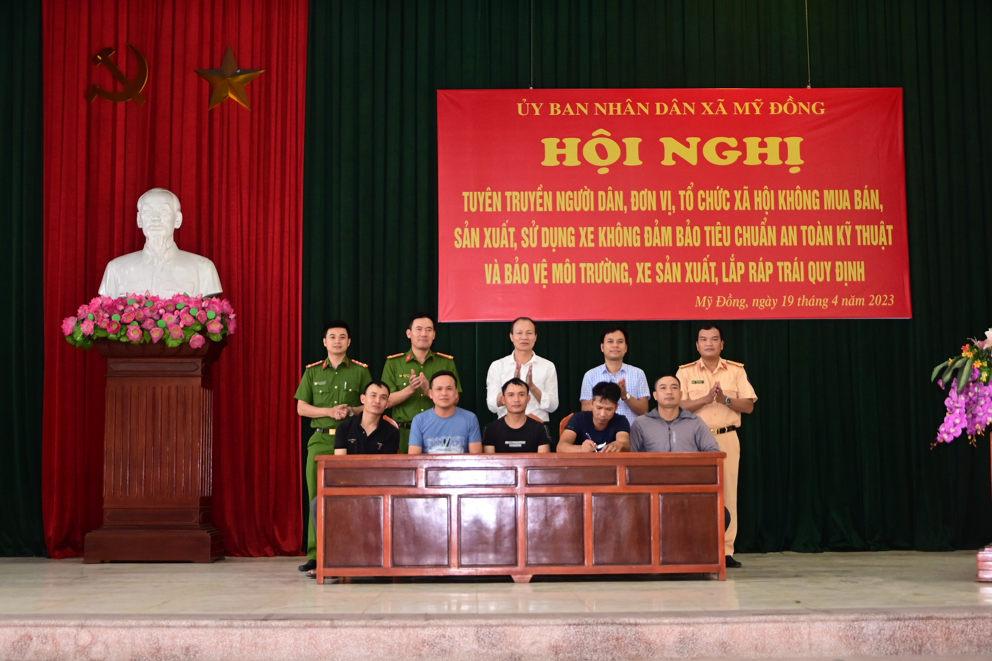 Công an xã Mỹ Đồng (Thủy Nguyên): Vận động 45 hộ gia đình, cá nhân không sử dụng xe tự chế